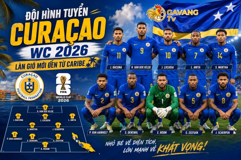 Đội hình tuyển Curaçao WC 2026: Làn gió mới đến từ Caribe
